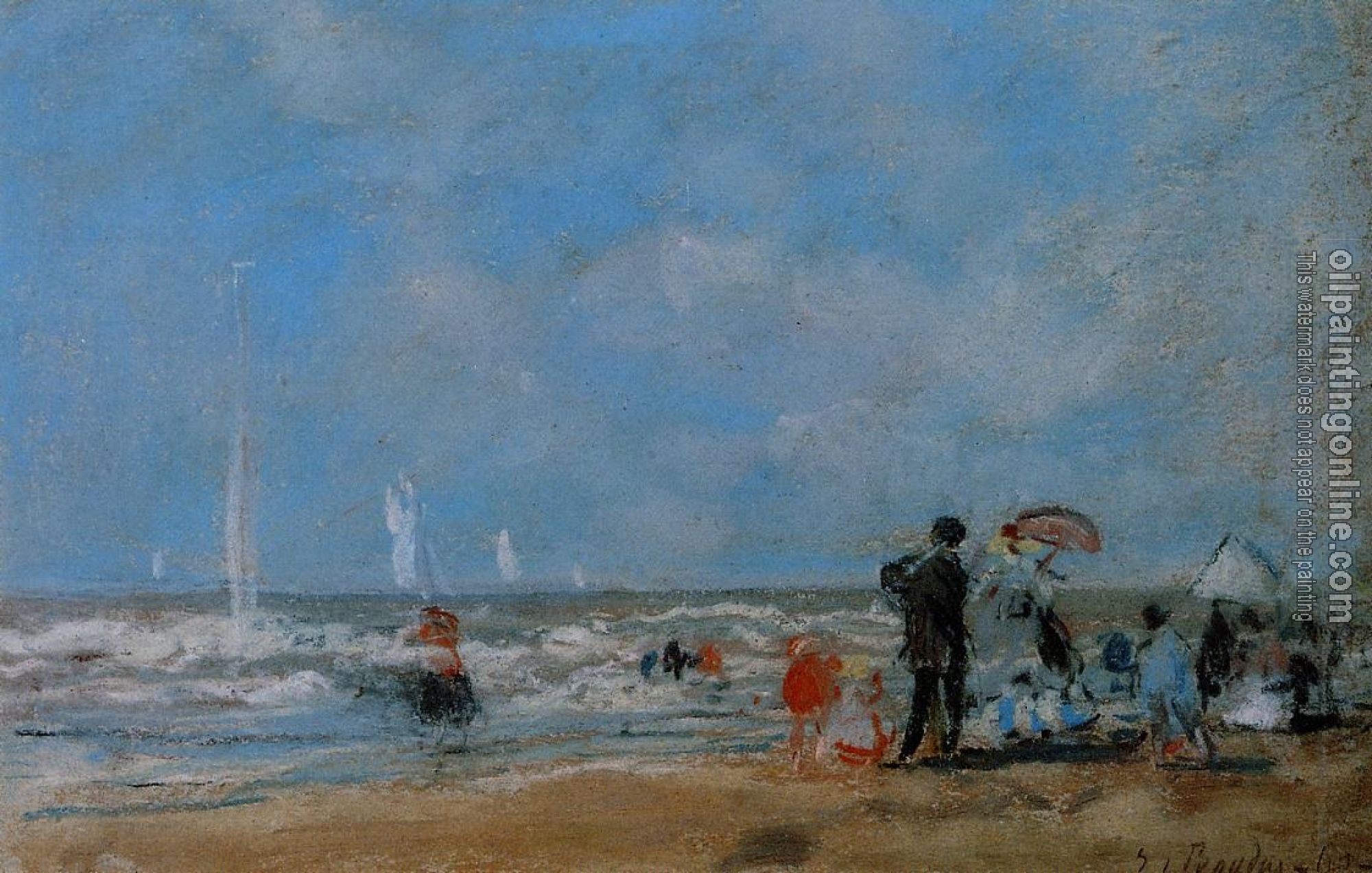 Boudin, Eugene - On the Beach